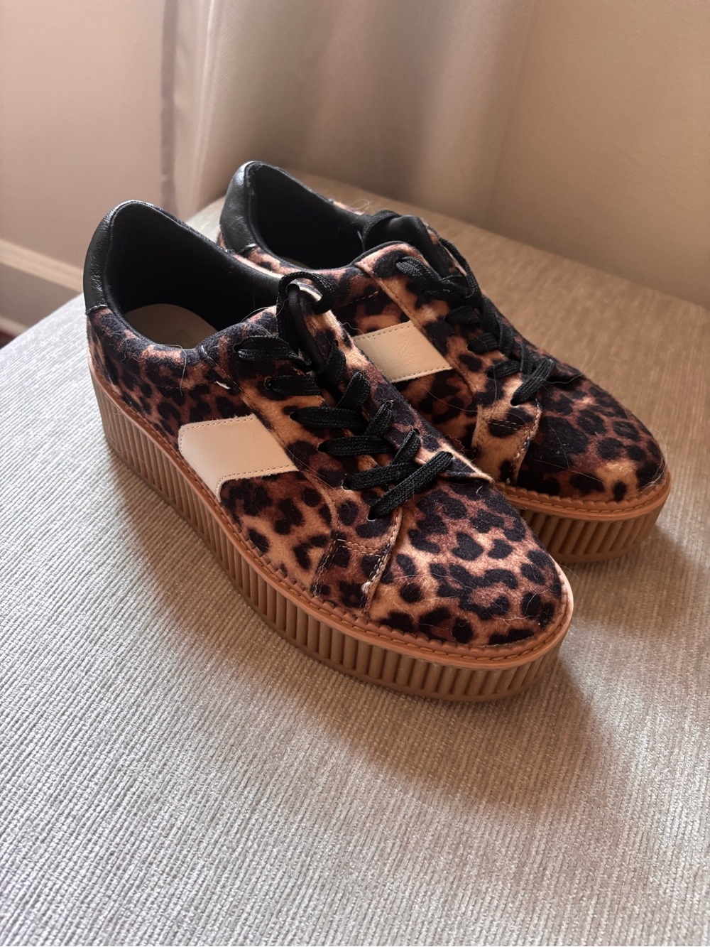 Dolce Vita Leopard Print Platform Sneakers - Women